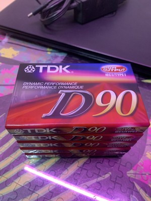 Lot Of 5 TDK D90 Blank Audio Cassette Tapes SEALED Type 1 High Output JAPAN