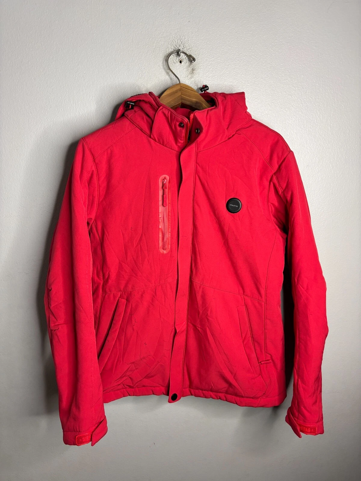 Venustas Heat Men's Red Full Zip Heated Jacket W/Hood - Size S 5004