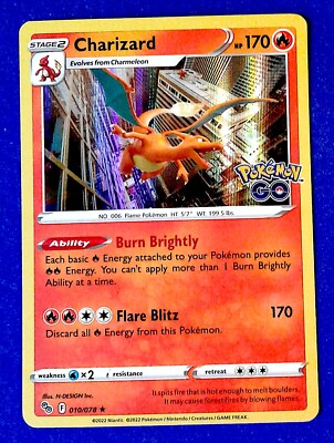 2022 ポケモン GO チャリザード-Holo #010 2022 Pokemon Go CHARIZARD HOLO #010 PSA Graded Mint 9 Rare Hard to
