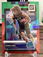 2022 Donruss Lewis Cine Rated Rookie Optic Red-Green NFL Vikings Minnesota