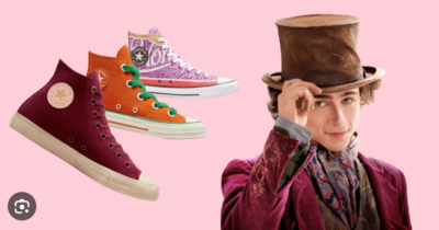 NEW Women's CONVERSE x Wonka High Swirl Oompa Shoes A08154C