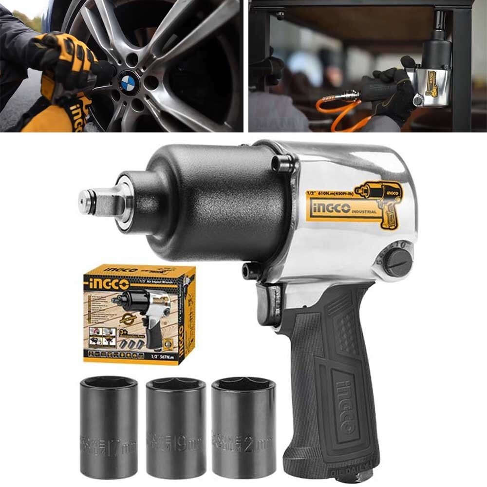 Ingco AIW12562 Avvitatore pneumatico professionale attacco 1/2 pollice Svita Avv