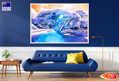 (Laminated) Colorful Forest Abstract Design 91x61cm