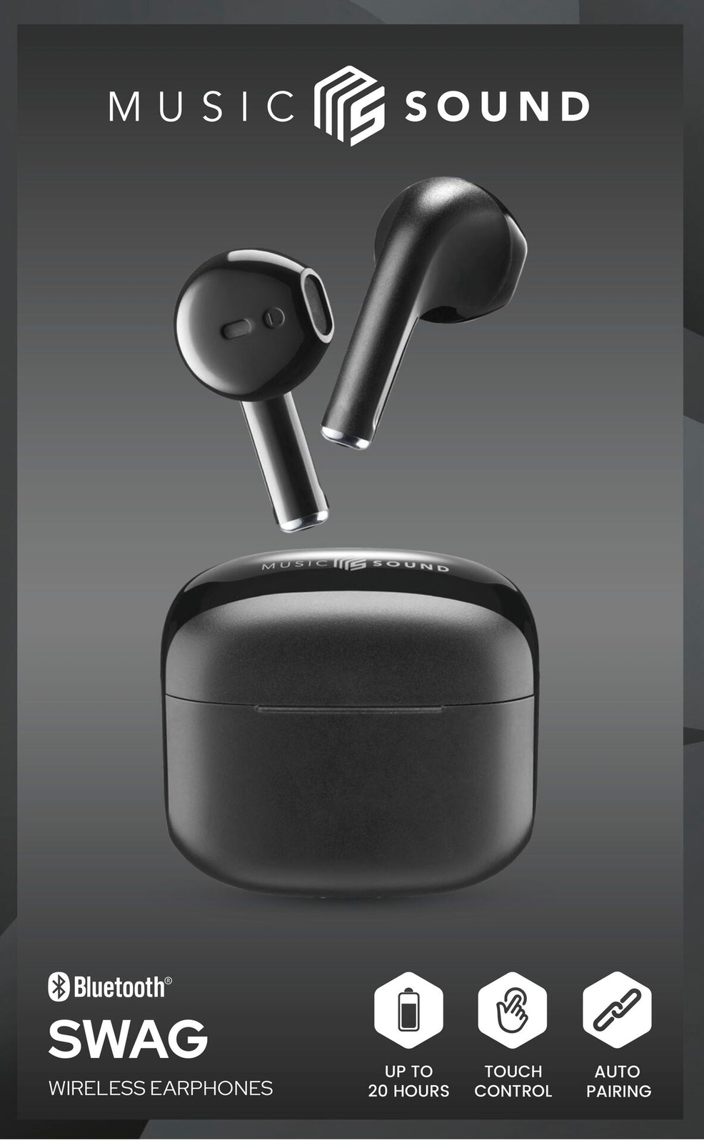 Thumbnail - Cellularline Swag Bt Kopfhörer Ms Schwarz In-ear Musik Audio Ladecase