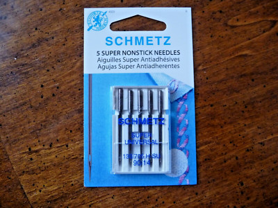 1 pkg/5 SIZE #90/14 Super Nonstick Schmetz UNIVERSAL Sewing Mach. Needles New