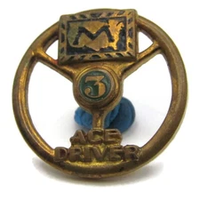 Markel Trucking Ace Driver 3 Year Pin Antique Screwback No Back Nut