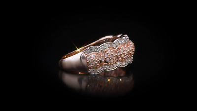 10k Rose Gold Infinity Ring - High Polish Figure 8 Band, Promise/Wedding/Anniversary Ring (Size 7.5)