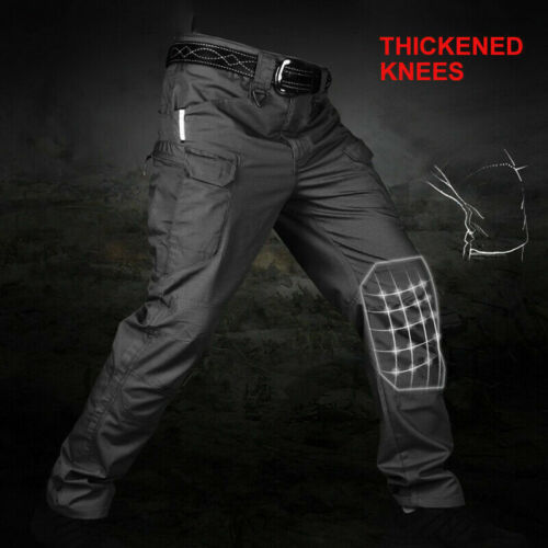 Men's Work Cargo Pants Tactical Combat Pants Outdoor Hiking Waterproof Trousers - Picture 4 of 28