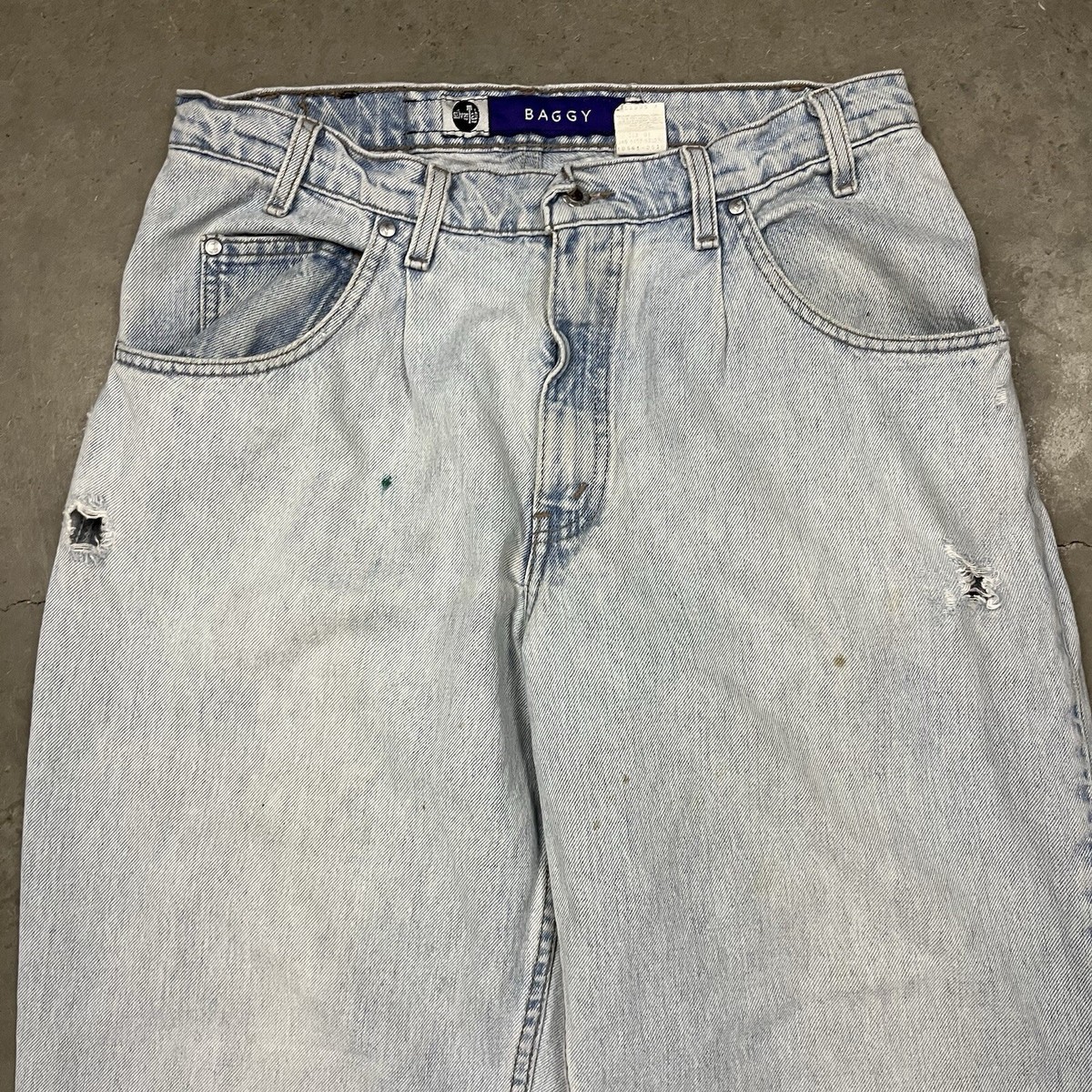 90s levis シルバータブ baggy Made in USA vtg 90s Levis Sz 38 silvertab baggy men's jeans made in Hong
