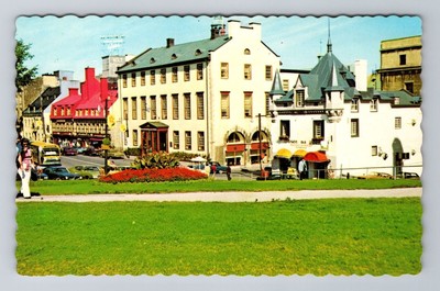 Quebec City-Quebec, Place D' Armes, Antique Vintage Souvenir Postcard
