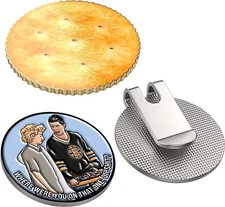 Happy Gilmore Golf Ball Marker Magnetic Hat Clip Set, Cracker, Bonus Ball Marker