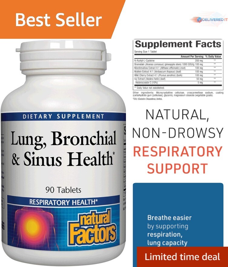 Breathe Easy with Natural Bronchial & Lung Support – 90 Tablets for All Ages