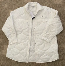 Nike Essential Quilted Trench Coat Rain Repel FB8732 $165 Oversized Women's M