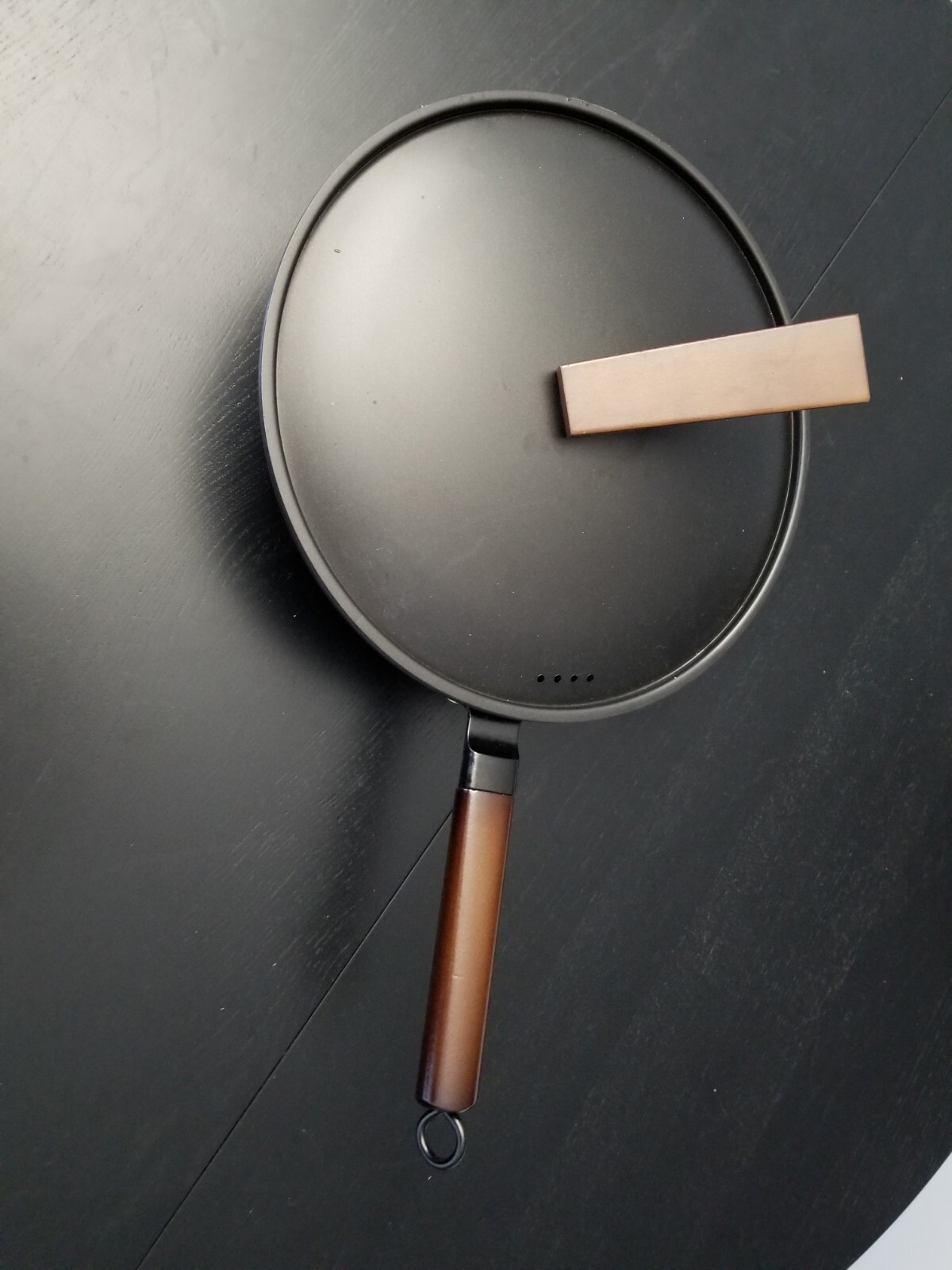 13 Inch Carbon Steel Wok Pan Flat Bottom