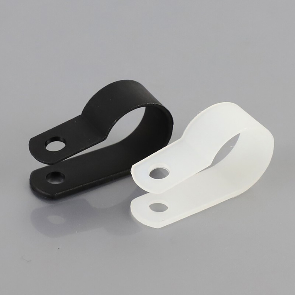 50 X Black Nylon Plastic P Clips Fasteners For Conduit | Desertcart