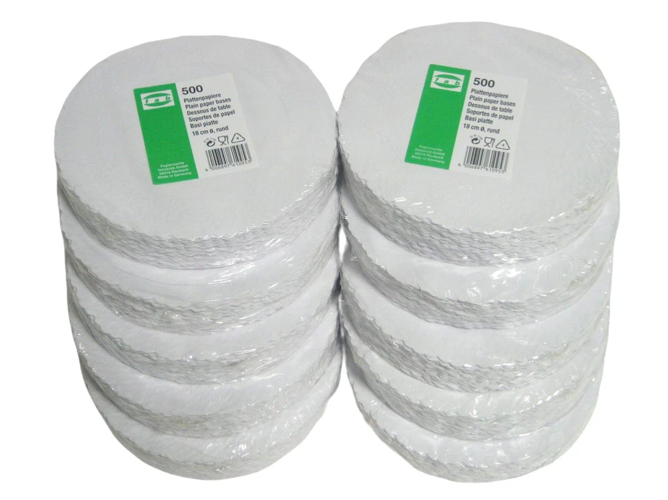 1000 - 5.000 Plattenpapier Ø18cm Papier Deckchen Servier & Tortenunterlagen Weiß - Bild 2 von 4