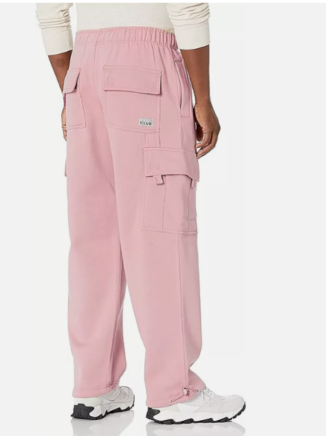 Pro Club Women Heavyweight Fleece Cargo Pants in Pink and Hot Pink