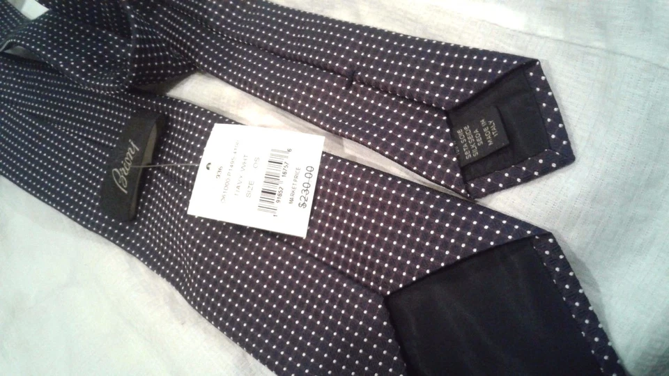 Corbata BRIONI hecha en Italia tejida seda cuello precio de venta sugerido por el fabricante $230! Foto 2 de 3