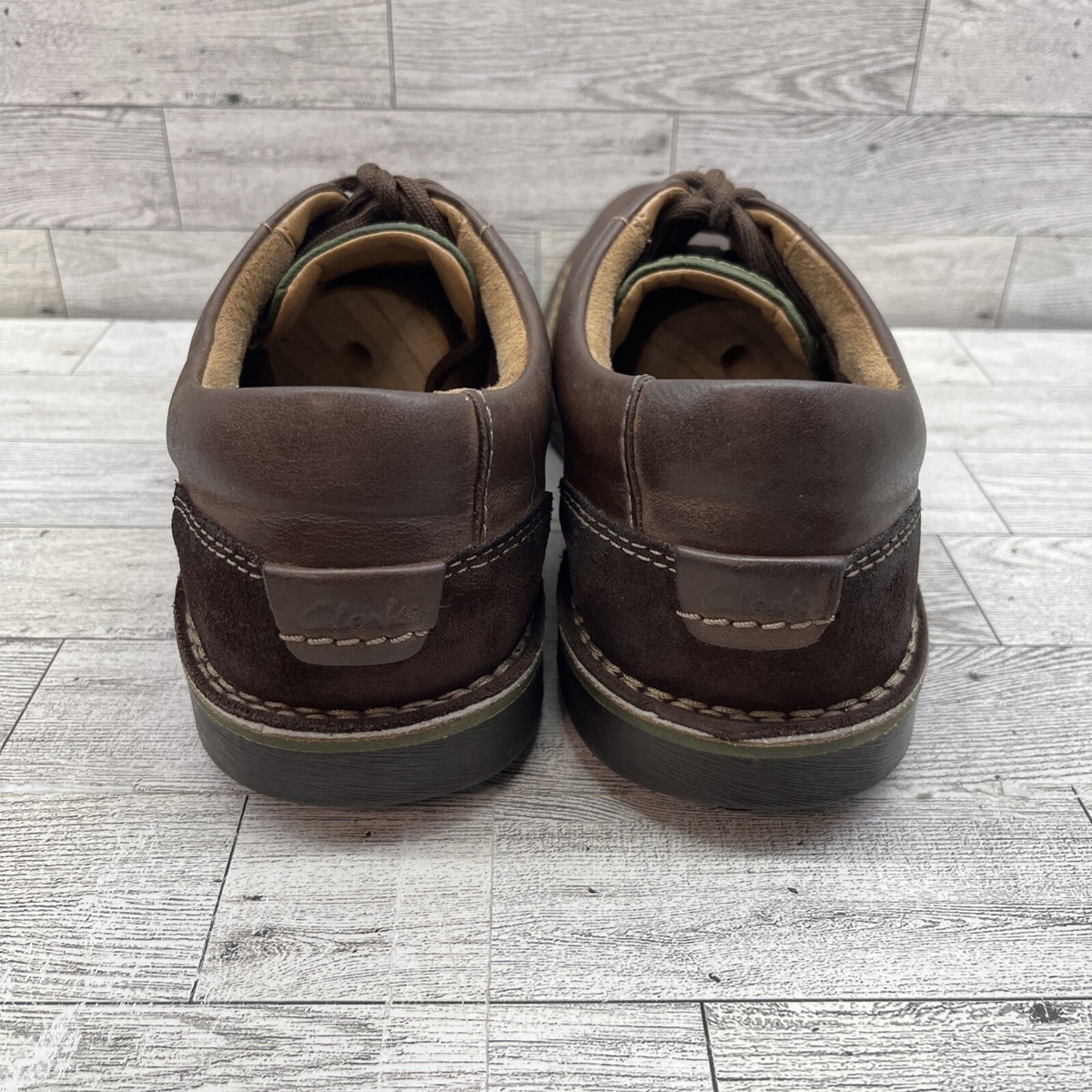 Clarks Edgewick Men\'s Plain Toe Tan Oxford Leather Dress/Casual Shoe Size 8.5 Clarks Edgewick Plain Brown Leather Oxford Lace Up Dress  main image 3