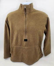 US Marine Corp USMC by Peckham Polartec Brown 1/2 Zip Fleece Pullover no size
