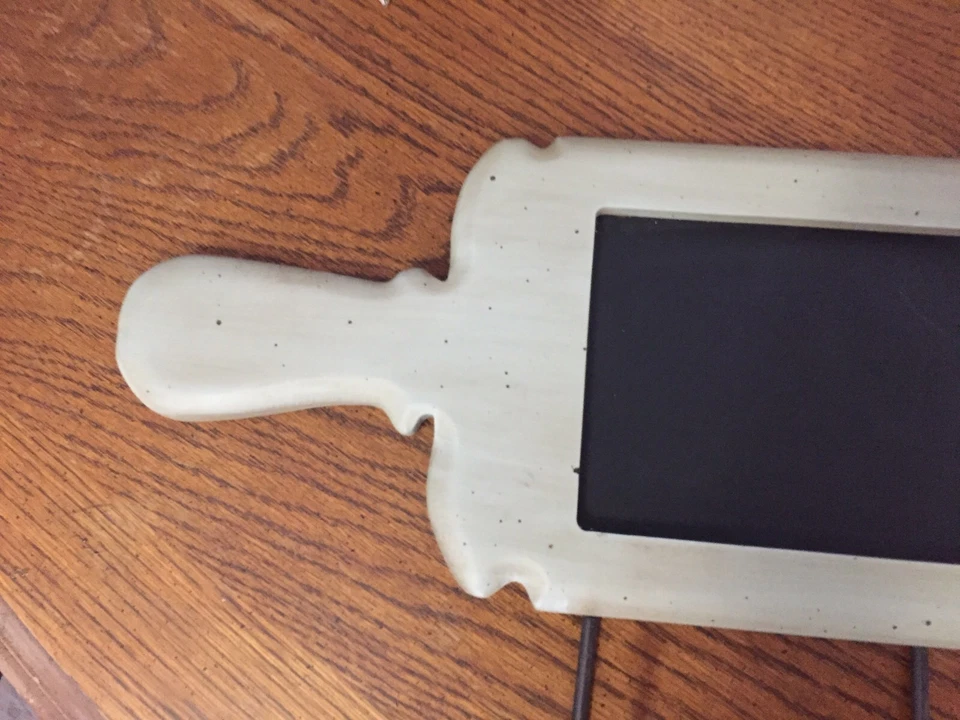 Large Rolling Pin Shaped Kitchen Chalkboard Menu Lists Messages Board Coat Rack - Image 3 of 4