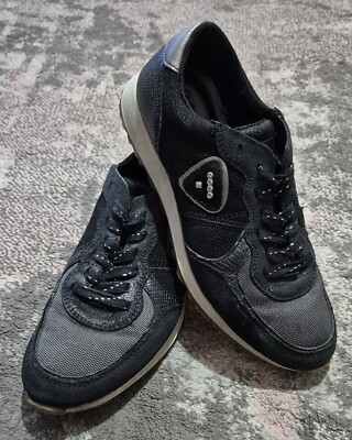Ecco Größe UK 3 SNEAK Sneaker schwarz Leder Spitze Damenschuhe