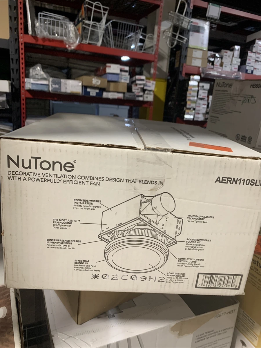 Broan-NuTone Roomside 110 CFM Ceiling Bathroom Exhaust Fan, White,  AERN110SLW 26715257980 | eBay
