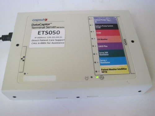 CAPSULE DATACAPTOR TERMINAL SERVER 800 SERIES A-01-001-003-02 50001320 DATA CAP