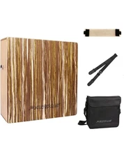 PARDUS Portable Cajon Drum with Removable Snare Straps Travel original wood 
