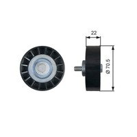 NEU - Gates T36607 Umlenk-/FüHrungsrolle, Keilrippenriemen FüR CitroËN