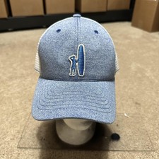 Johnnie-O Hat Cap Snap Back Mens One Size Blue Surfer Logo Trucker Mesh Beach
