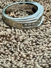 10k White Gold Channel-Set Band Ring w/ 11 Round Diamonds Size 9.75 — photo 5