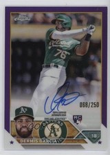 2023 Topps Chrome Rookie Purple Refractor 68/250 Dermis Garcia #RA-DGA Auto b8h