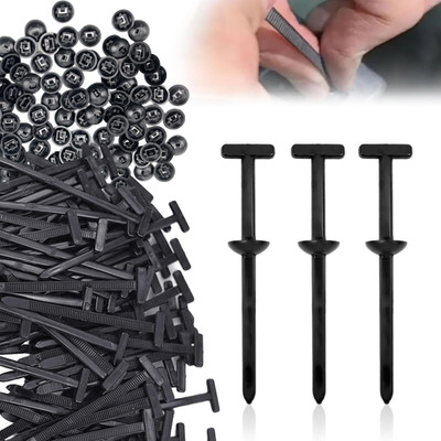 100 Universal-Kabelbinder-Schnalle Aus Nylon,Robuster Kabelbinderhalter M/ Stift