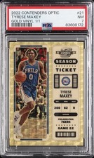 2022 CONTENDERS OPTIC GOLD VINYL 1/1 #21 TYRESE MAXEY 1/1 PSA 7