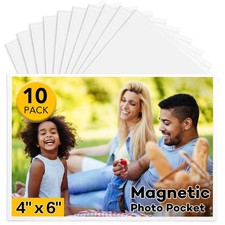YixangDD 10 Pack Magnetic Picture Frame, 4 x 6 4X6 inches-10Pack, White
