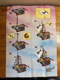 VINTAGE LEGO PIRATES SET RAFT RAIDERS (6261) 1992 COMPLETE W/ MANUAL, MINI FIGS