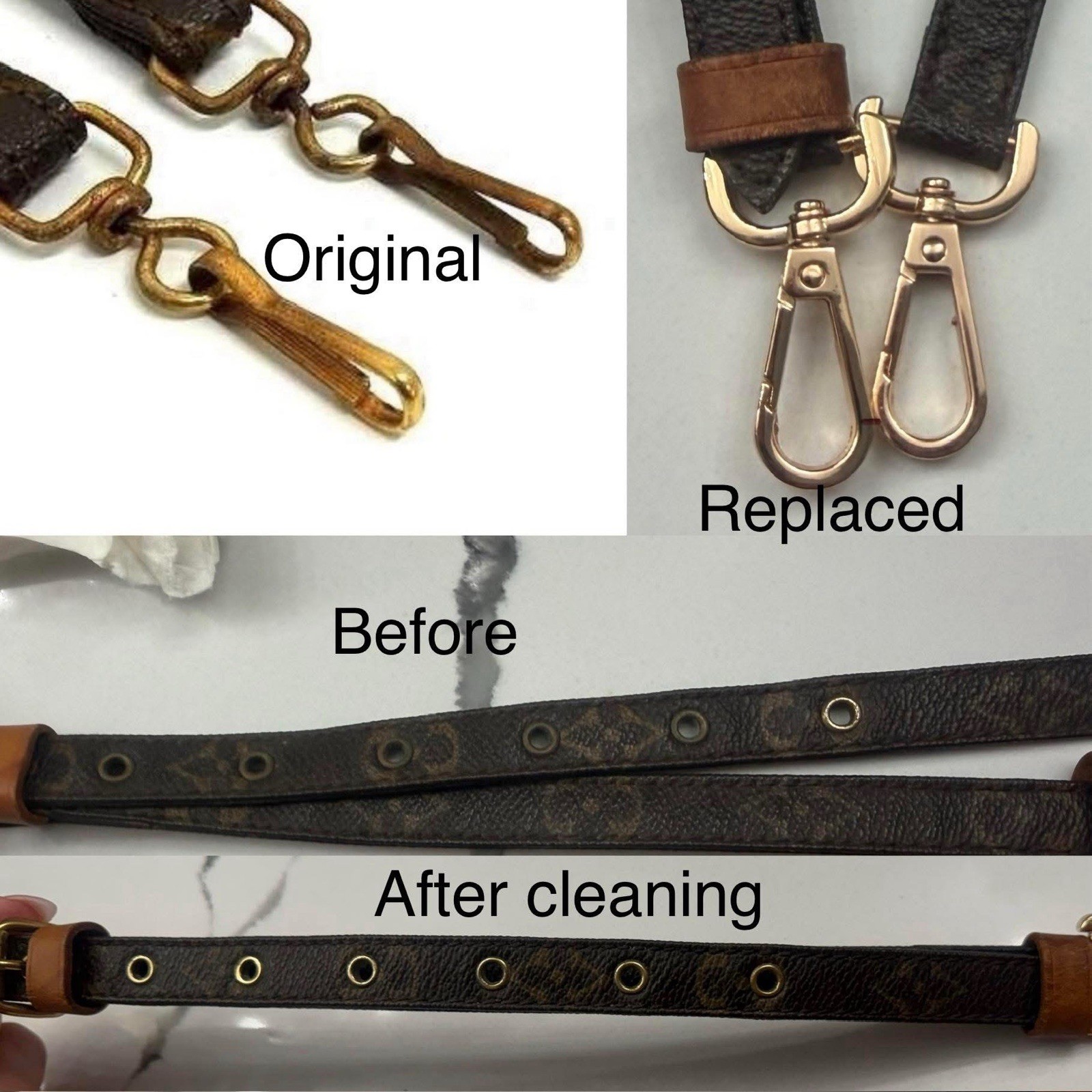 Louis Vuitton Brown Monogram Adjustable Strap 