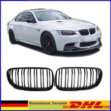 FÜR BMW 3ER E92 E93 10-13 COUPE LCI SPORT NIEREN GRILL DOPPELSTEG GLANZ SCHWARZ✅