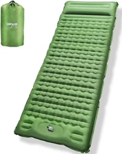 Ultralight Inflatable Sleeping Pad, Built-in Foot Pump, Waterproof, Air Mattress