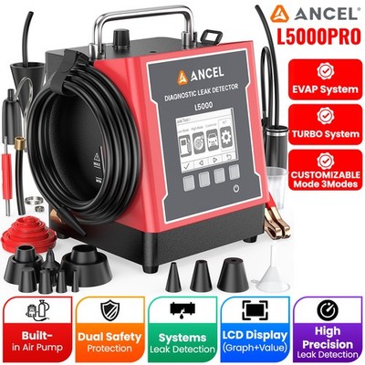 ANCEL L5000 Turbo EVAP Dual Mode Smoke Machine Leak Detector LCD Digital Display