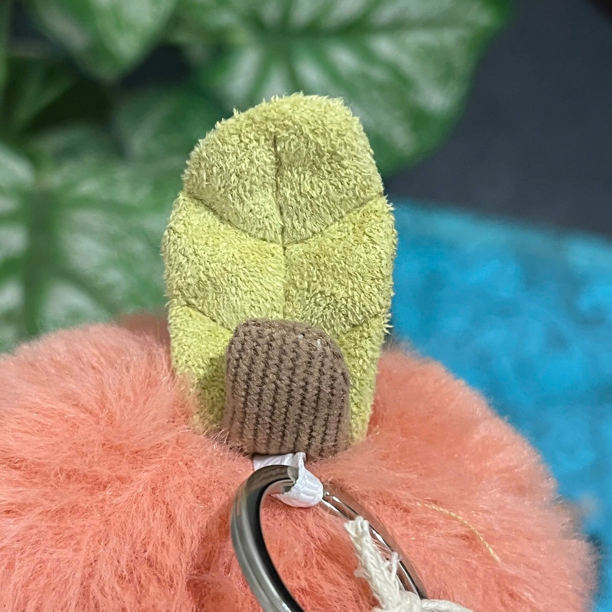 Jellycat Amuseables Fuzzy Peach Plush Keychain – Cute Soft Bag
