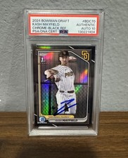 2024 Bowman Draft Chrome #BDC-70 Black Refractor /10 Auto Signed PSA Auto 10