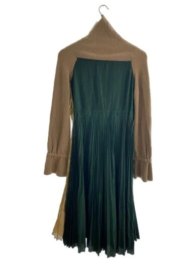 sacai Abito plissettato collo alto Abito manica lunga 1 Lana GRN 17 03377