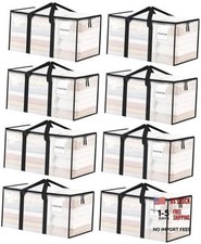 8 Pack Extra Large Clothes Storage Bins with Lids, Storage Bags with