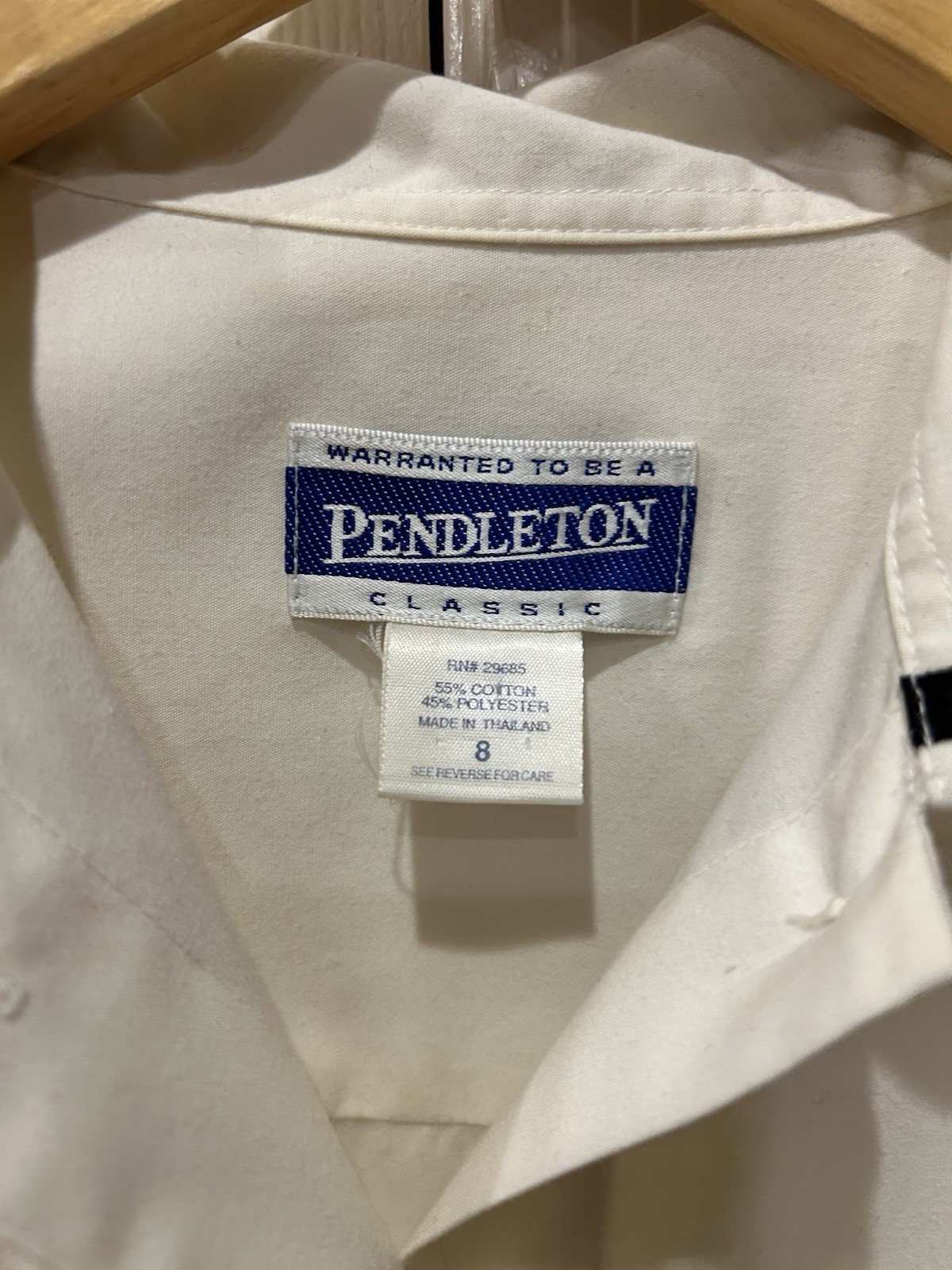 Pendleton White Button Down Women’s Blouse Excell… - image 8