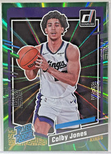 2023-24 Donruss #221 Colby Jones Rated Rookie Green Laser Holo RC Sacramento