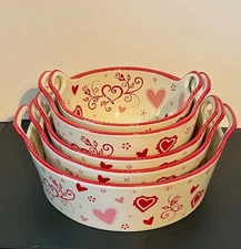 Temp-tations Romance by Tara ~ Round Baking Bowls 5-piece Set ~ Free Shipping