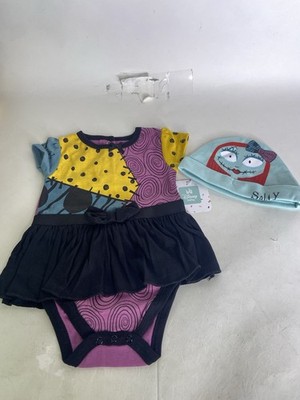 Disney The Nightmare Before Christmas Sally Bodysuit Hat Set Baby Girls 9 Months