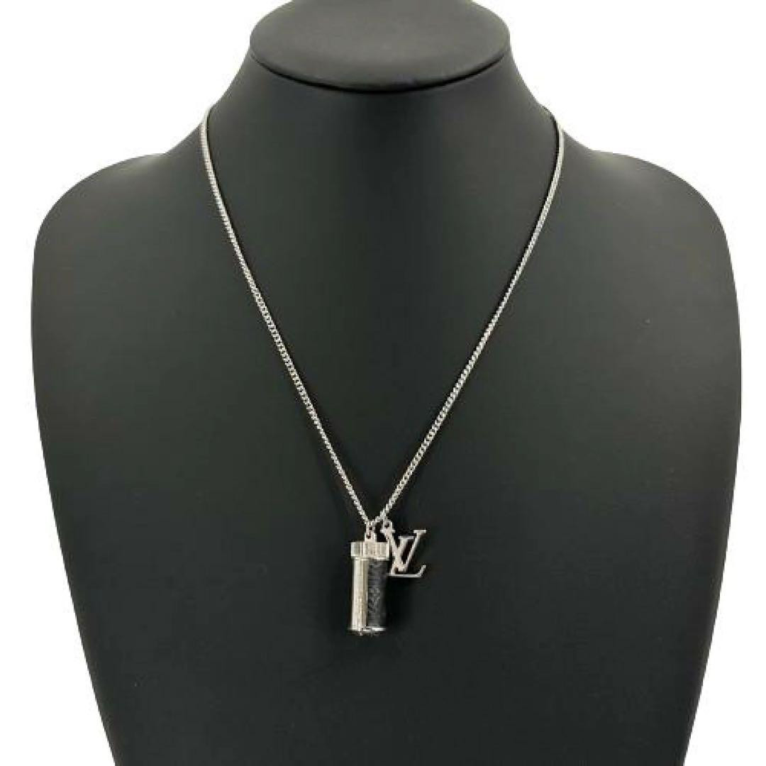 Louis Vuitton ネックレス　早い者勝ちM63641 Louis Vuitton M63641 Lighter Necklace Monogram Eclipse